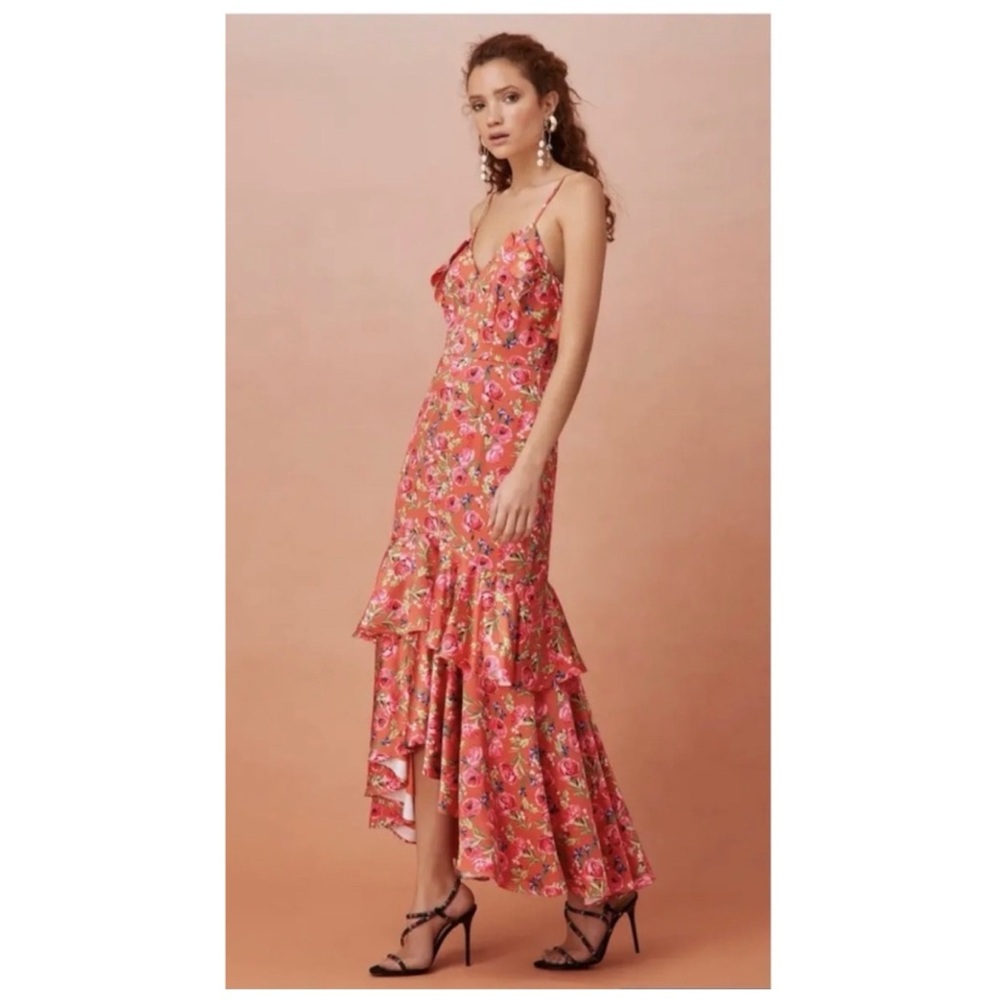 KEEPSAKE the Label Red and White Ruffled Wrap Sundress